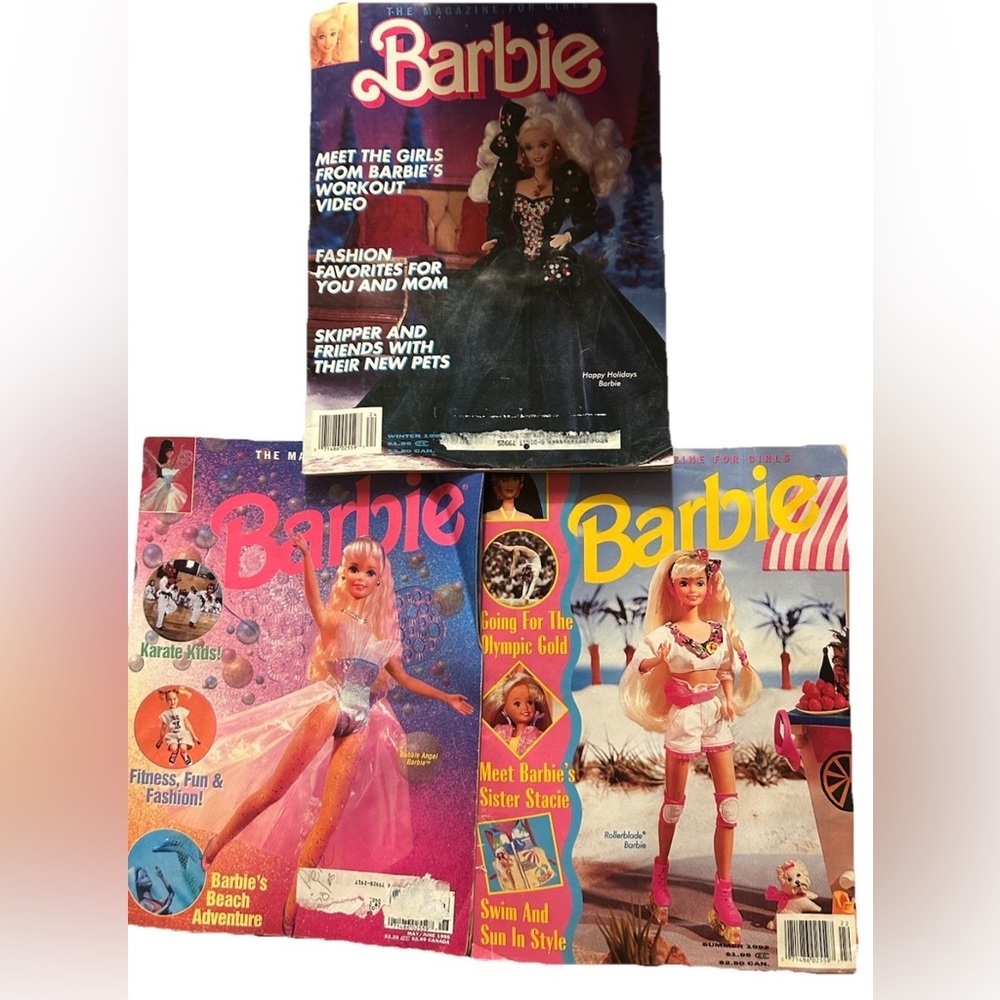 Vintage Barbie Magazines Summer 1992 May/June 1995 Winter 1992 Dolls Stories Fun